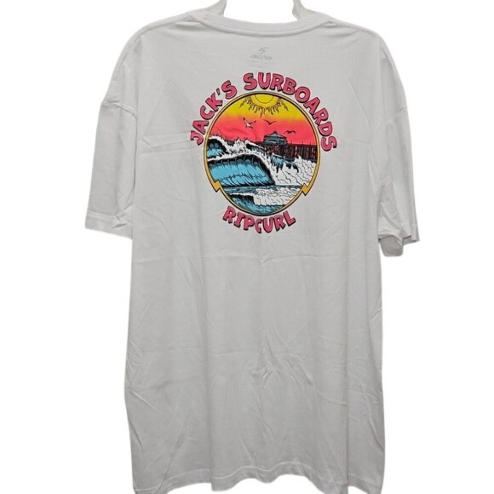 Rip Curl Jack's Surfboards Short Sleeve T-shirt Medium New Men's Beach Vacation